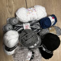 ratjetoe sjaal kleur grijs wit