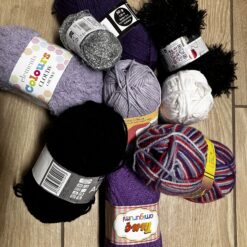 ratjetoe sjaal kleur paars
