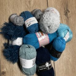 ratjetoe sjaal kleur turquoise grijs