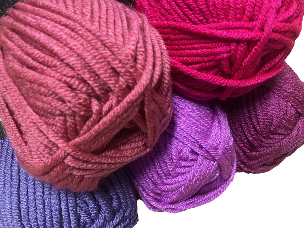 roze paars combi chunky monkey acrylgaren
