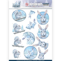 Amy design winter friends push out SB10406 - uitdrukvel