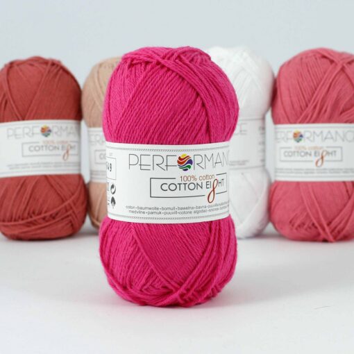 Cotton eight hard roze 1230 - katoengaren