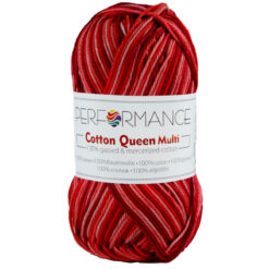 Cotton queen multi rood 9531 - katoengaren