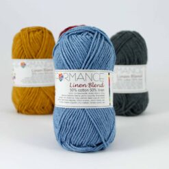 Linen blend blauw (90) - linnen en katoengaren
