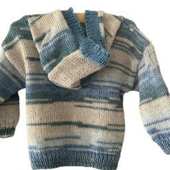 babytrui maat 62/68 of 74/80 met capuchon - breipakket
