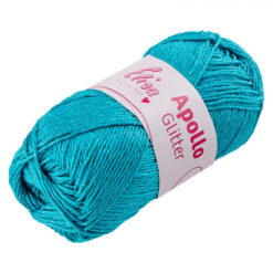 elisa apollo glitter 2710 turquoise blauw katoengaren