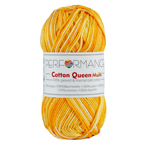 Cotton queen multi geel 9151 - katoengaren