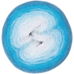 Creative Cotton degrade lucky 8 aqua - blauw ton sur ton verloopbol