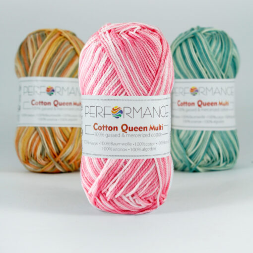 Cotton queen multi roze 9004 - katoengaren