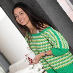 Haakpatroon Je Chante trui in frisse groene tinten - Afbeelding 3