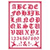 Borduur telpatroon Folklore alfabet (009) - Lindner's kruissteek