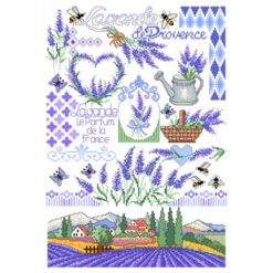 Borduur telpatroon Lavendel de Provence