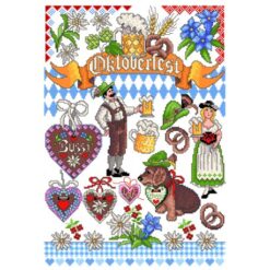 Borduur telpatroon Oktoberfeest 047 - lidner's kruissteek