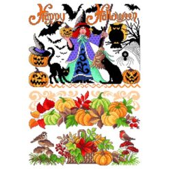 Borduur telpatroon Happy Halloween (070) - Lindner's kruissteek - Afbeelding 2