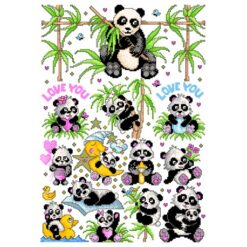 Borduur telpatroon Kleine Panda (132) - Lindner's kruissteek - Afbeelding 2