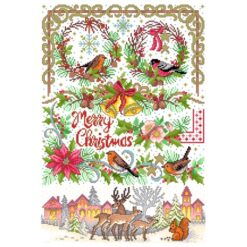 Borduur telpatroon Merry Christmas (136) - Lindner's kruissteek - Afbeelding 2