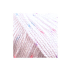 Babylux color 411 wit met roze paars - acrylgaren dichtbij