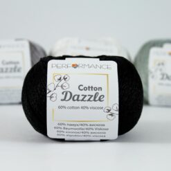 Cotton Dazzle zwart (01) - katoen en viscose