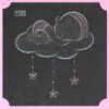 Kaart borduurpatroon baby op wolk LD 1125