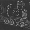 Kaart borduurpatroon trein 1127
