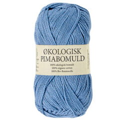 Okologisk Pimabomuld Støvet blå (3734) - blauw katoengaren