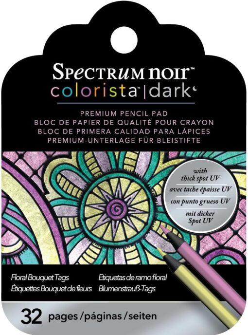 Spectrum noir colorista dark premium pencil pad floral bouquet tags