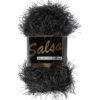 Lammy yarns Salsa zwart 001 harig garen