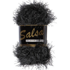 Lammy yarns Salsa zwart 001 harig garen