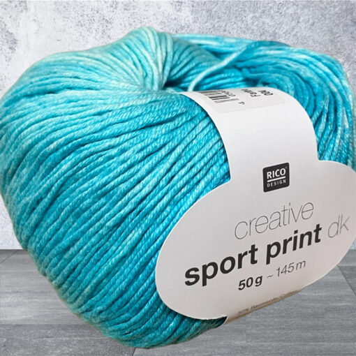 sport print turquoise van rico design