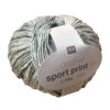 Creative Sport print dk teal (009) - katoen en acrylgaren