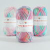 Cotton queen multi jacquard roze groen 10481 - katoengaren