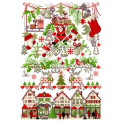 Lindner's kruissteek 046-kerstmarkt borduurpatroon