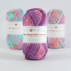 Cotton queen multi jacquard roze lila 10454 - katoengaren