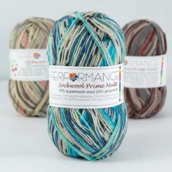 Sockwool prime multi licht blauw grijs 4 - superwash wol en polyamide