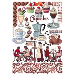 lindner's kruissteek patronen 036-coffeetime