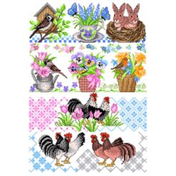 Borduur telpatroon Springtime (096) - Lindner's kruissteek - Afbeelding 2