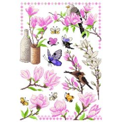 Borduur telpatroon Magnolia (055) - Lindner's kruissteek - Afbeelding 2
