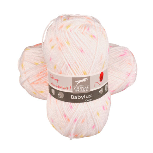 babylux-color 602 wit met roze geel spikkels