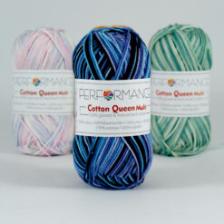 Cotton queen multi donker blauw 9533 - katoengaren