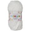 Lammy yarns Colours Clouds wit (001) - polyester