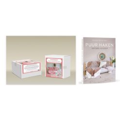 puur haken plaid roze haakpakket met boek