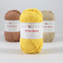 Cotton queen uni geel 010 - katoengaren