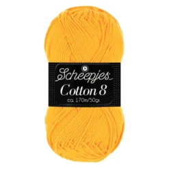 scheepjes cotton 8 714 oker geel