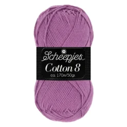 scheepjes cotton 8 726 lila paars