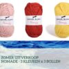 nomade roze, rood, geel