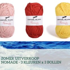 nomade roze, rood, geel