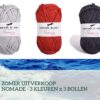 nomade lichtgrijs, rood , donkergrij