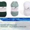 nomade blauw groen wit, donkergroen
