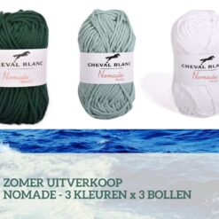 nomade blauw groen wit, donkergroen