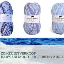 Babylux multi - set van 6 bollen - grijs blauw wit